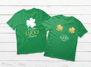 St Patrick Funny Couples Shirts Lucky Charm