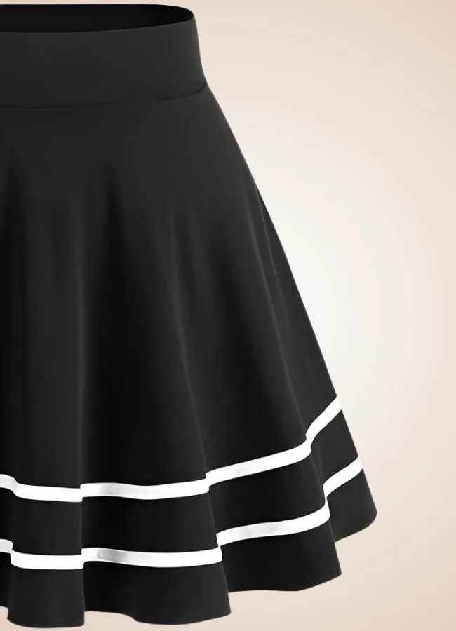 Steampunk Striped Skirt