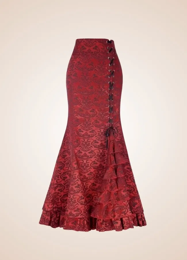 Steampunk Victorian Brocade Skirt