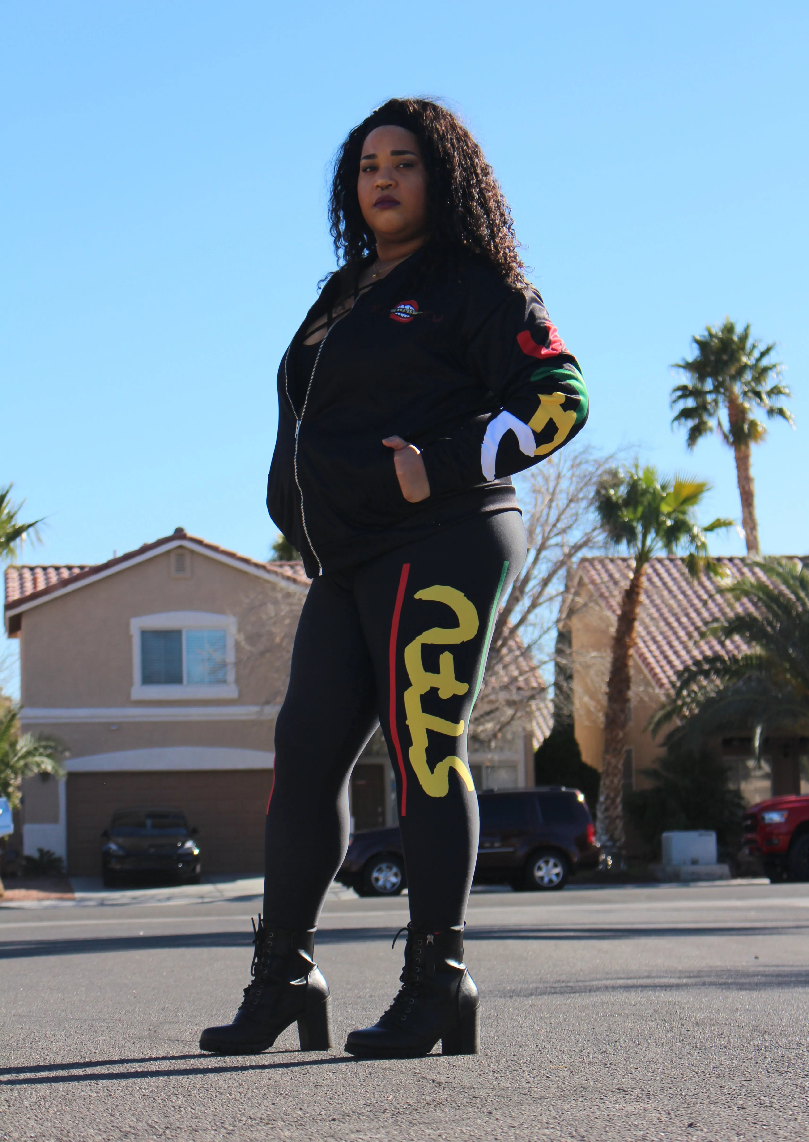 STFU Afrocentric Logo Leggings - Black