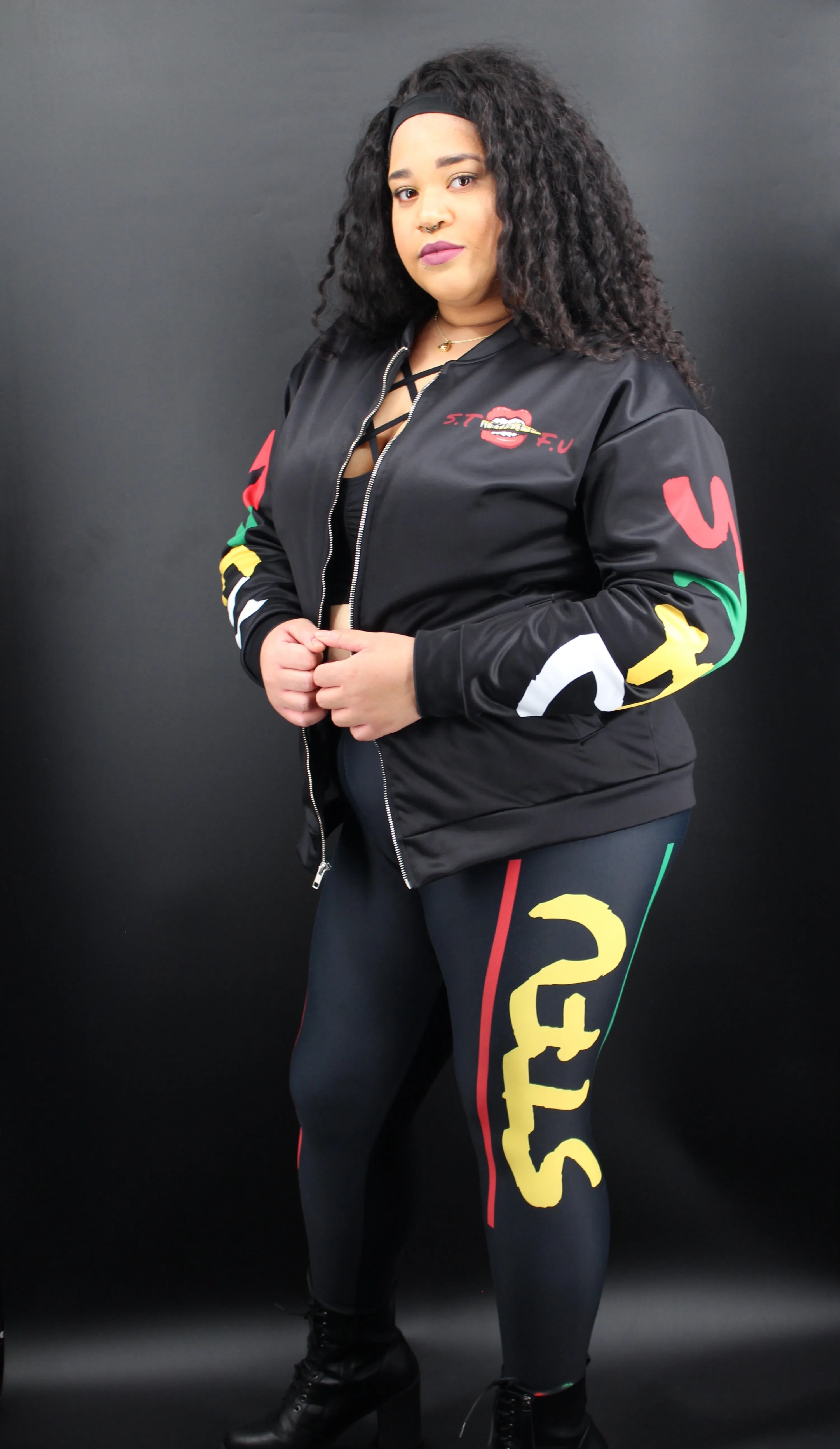 STFU Afrocentric Logo Leggings - Black