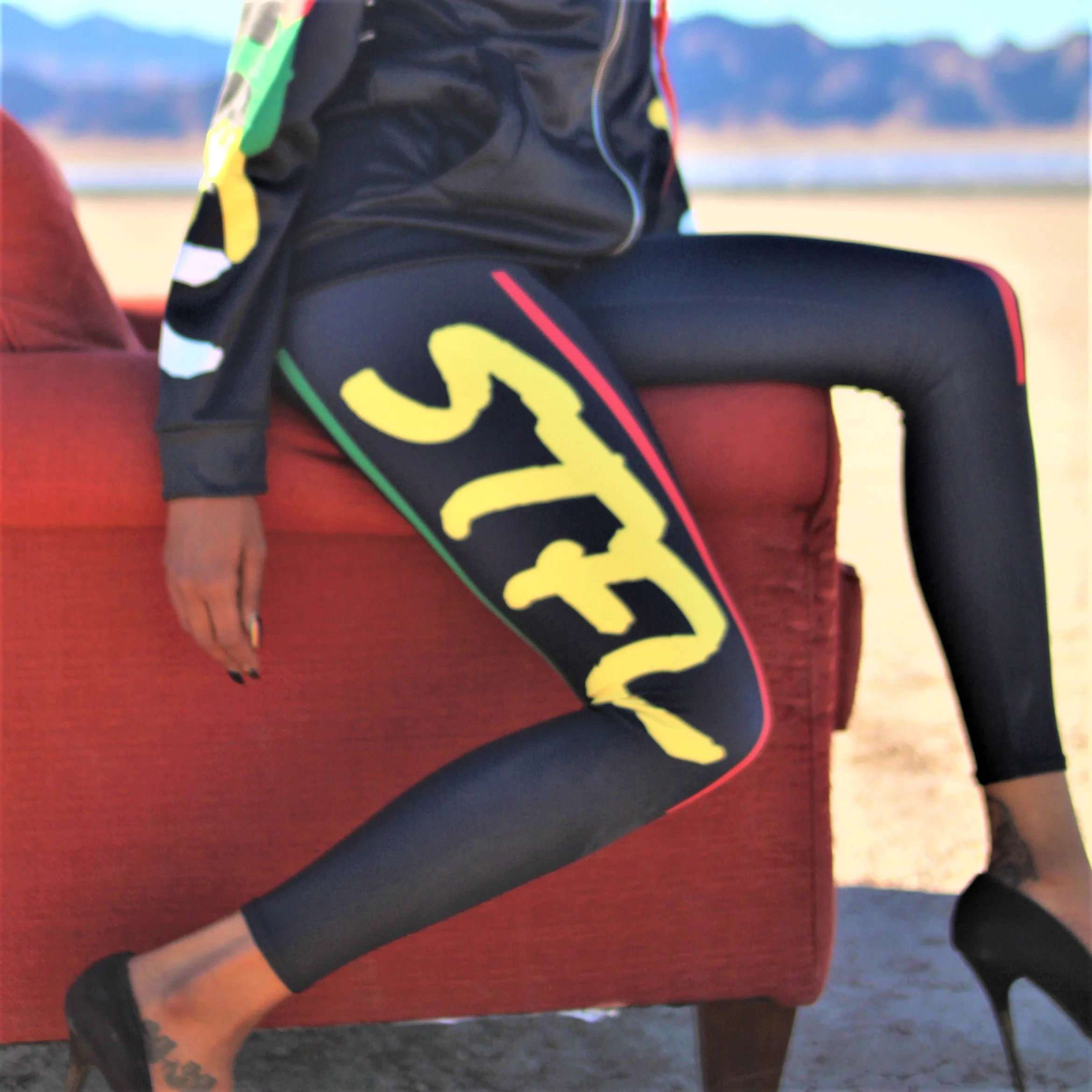 STFU Afrocentric Logo Leggings - Black