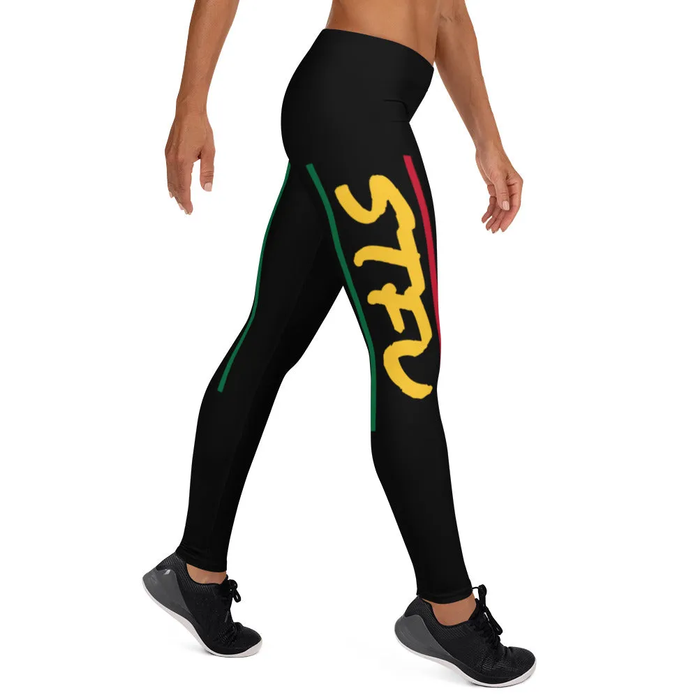 STFU Afrocentric Logo Leggings - Black