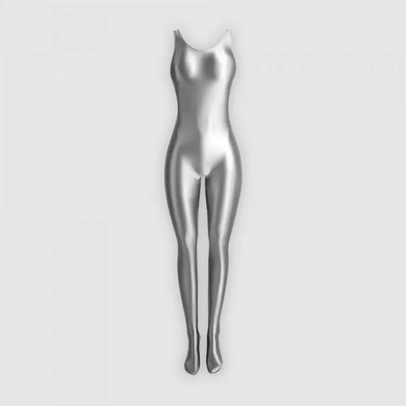 Stretch Gloss Bodysuit Shapewear Vest Leggings Ladies