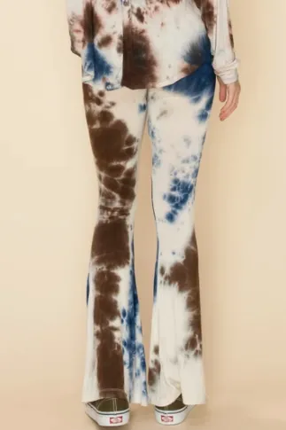 Stretch Tie Dye Flare Pants