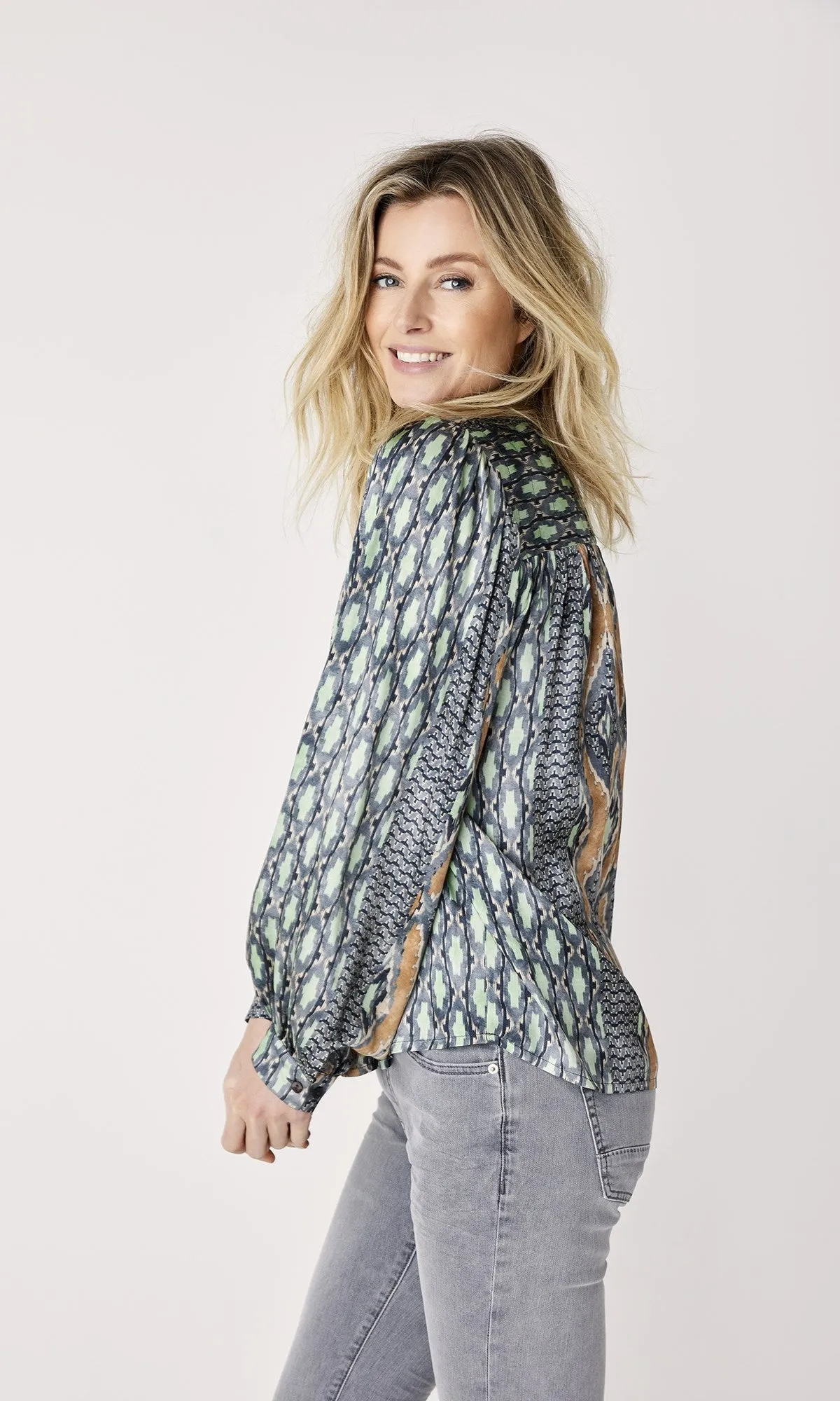 Summum Ikat Print Top