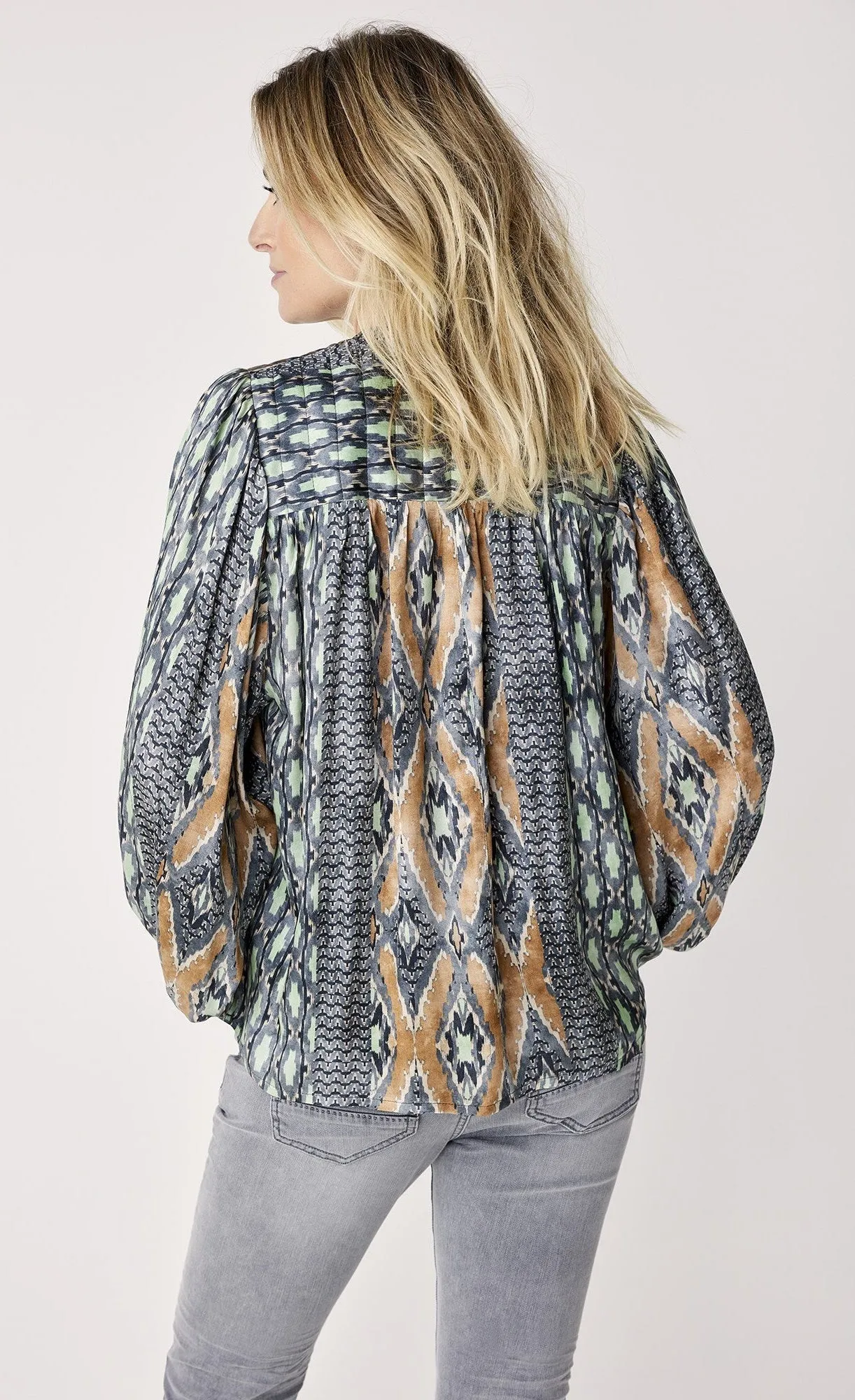 Summum Ikat Print Top