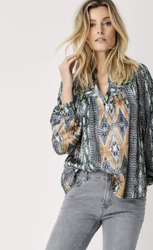 Summum Ikat Print Top