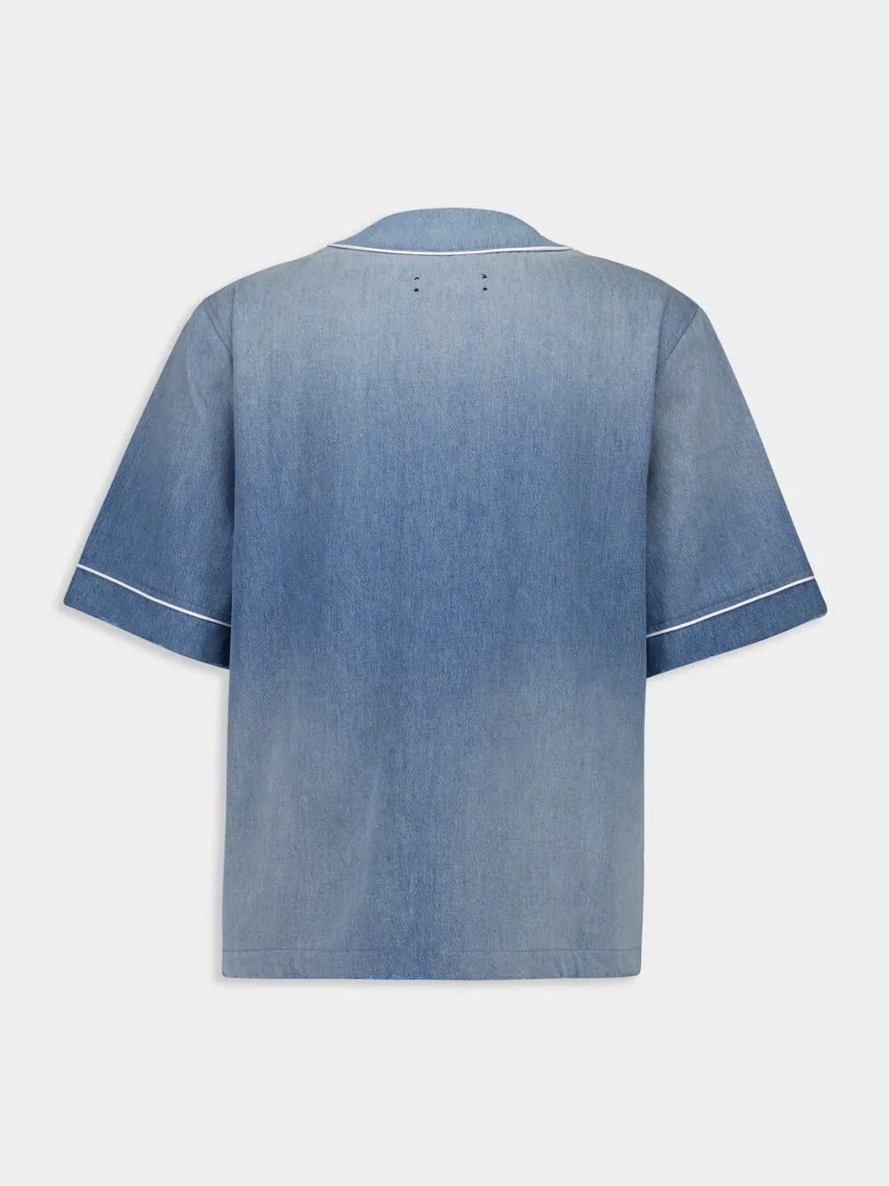 Sunfaded Denim Baseball Shirt