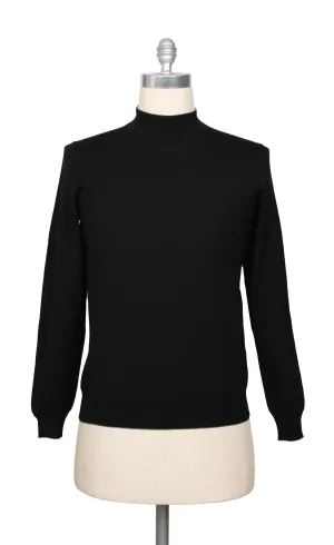 Svevo Parma Black Mock Turtleneck Sweater