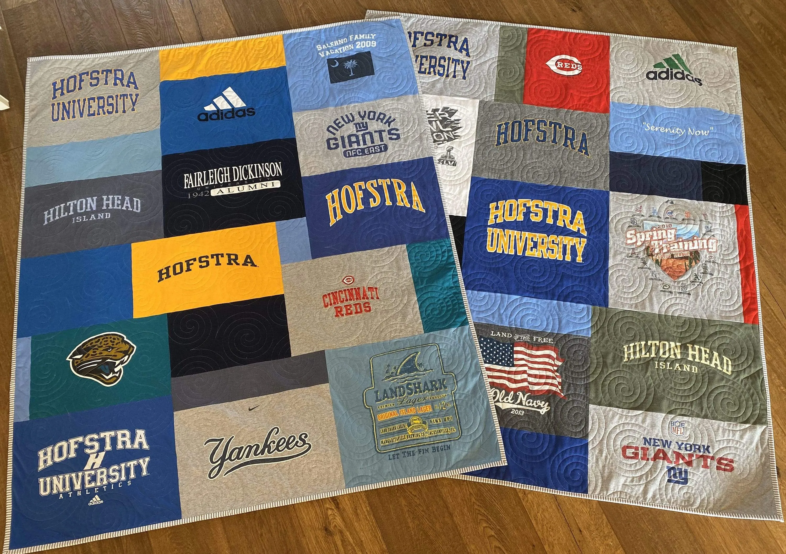 T-Shirt Quilt Custom DEPOSIT Memory Blanket Graduation Gift Tee Handmade Keepsake Personalized Modern Design Sport Clothing College Birthday