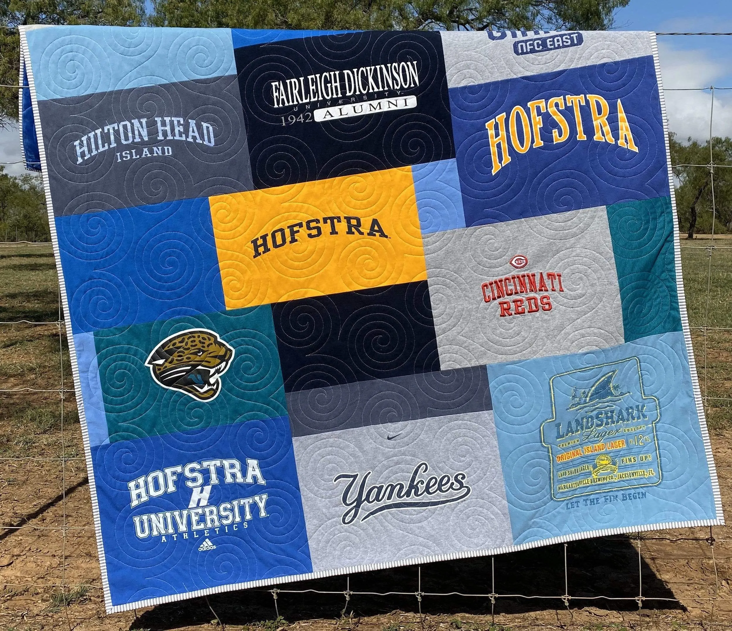 T-Shirt Quilt Custom DEPOSIT Memory Blanket Graduation Gift Tee Handmade Keepsake Personalized Modern Design Sport Clothing College Birthday