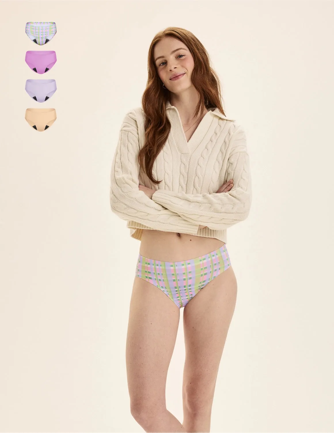 Teen Leakproof UltraThin No-Show 4-Pack - Bikini
