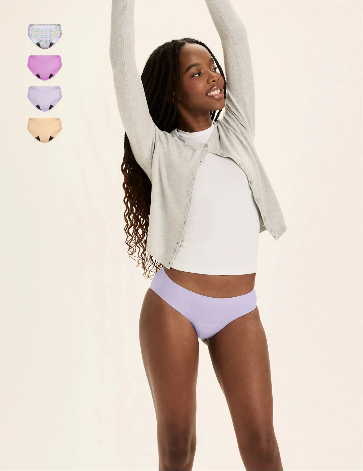 Teen Leakproof UltraThin No-Show 4-Pack - Bikini