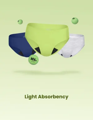 Teen Light Leakproof No-Show Bikini 3-Pack - Kit