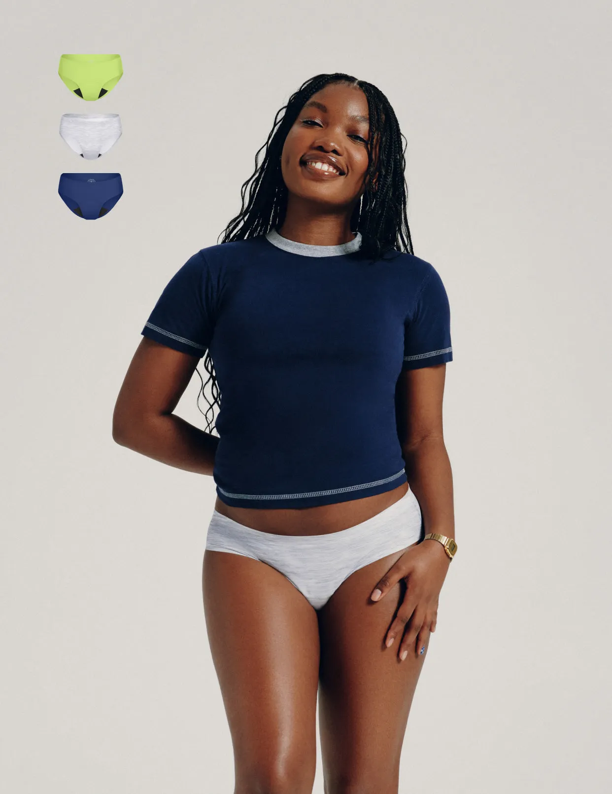 Teen Light Leakproof No-Show Bikini 3-Pack - Kit