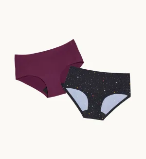 Teen Light Leakproof No-Show Boyshort 2-Pack