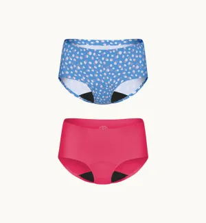 Teen Light Leakproof No-Show Boyshort 2-Pack