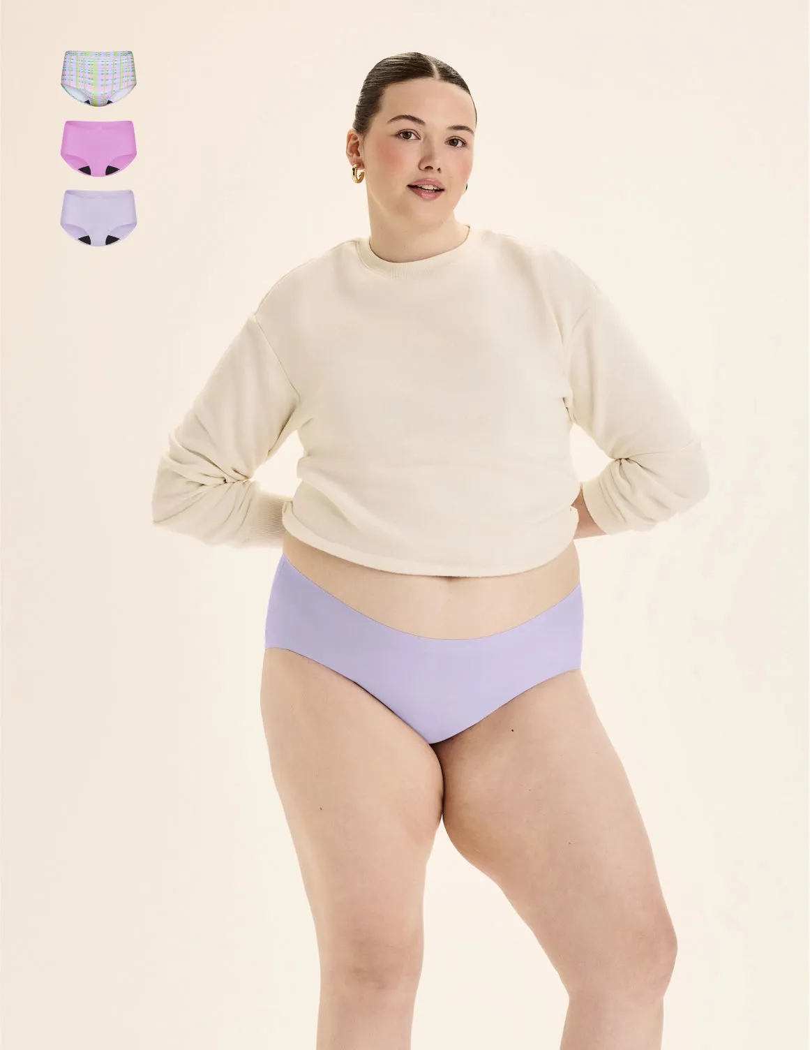 Teen Light Leakproof No-Show Boyshort 3-Pack - Kit