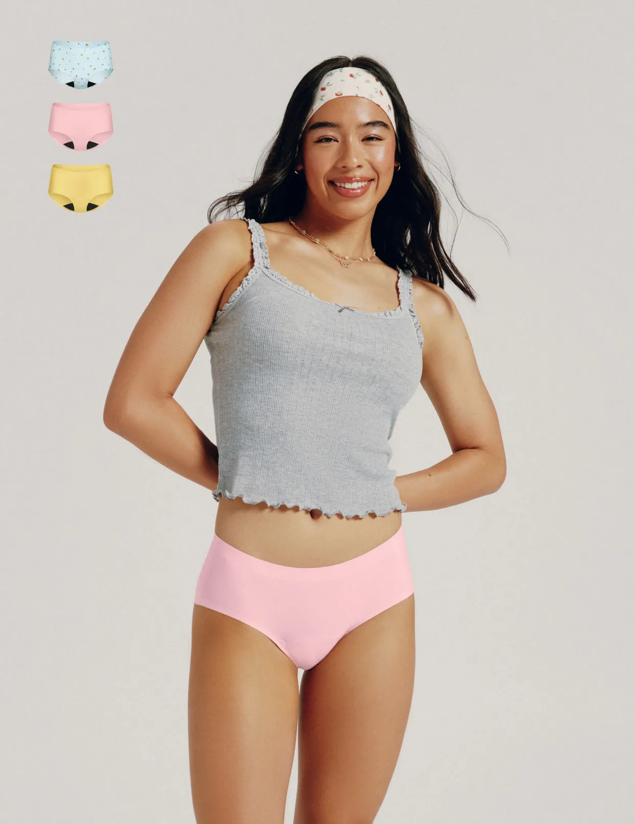 Teen Light Leakproof No-Show Boyshort 3-Pack - Kit