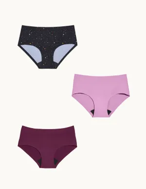 Teen Light Leakproof No-Show Boyshort 3-Pack