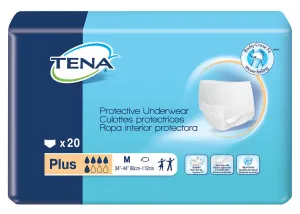 Tena Protective Underwear Plus-Absorbency Size Medium 20 Count