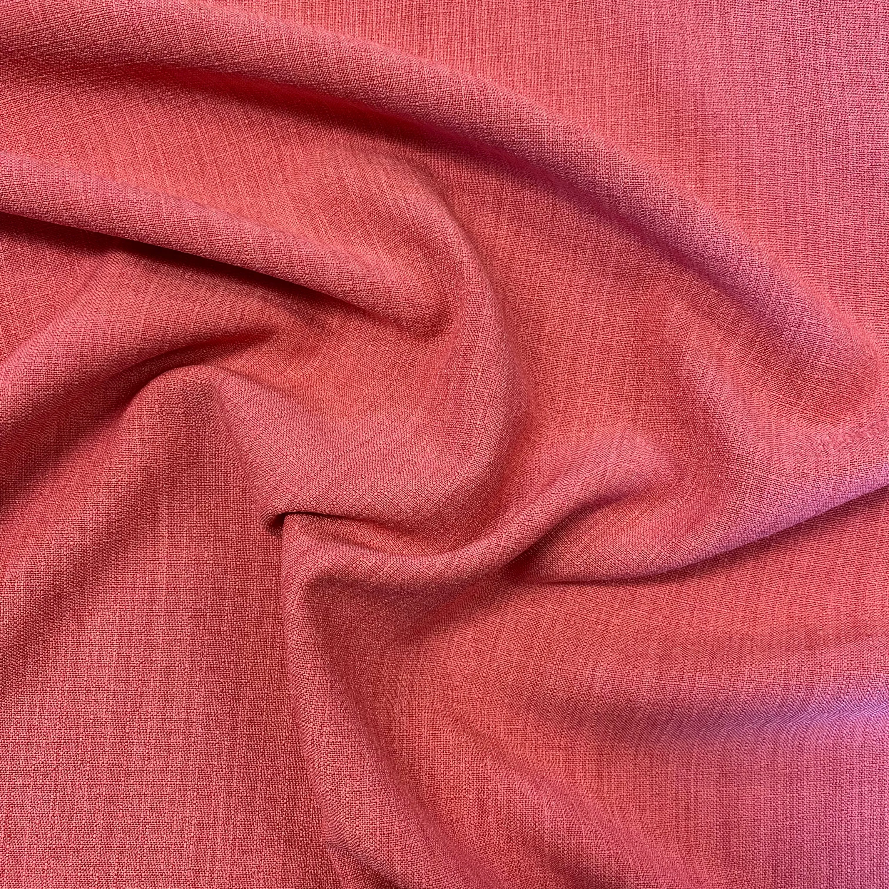 Textured Linen Look - Coral
