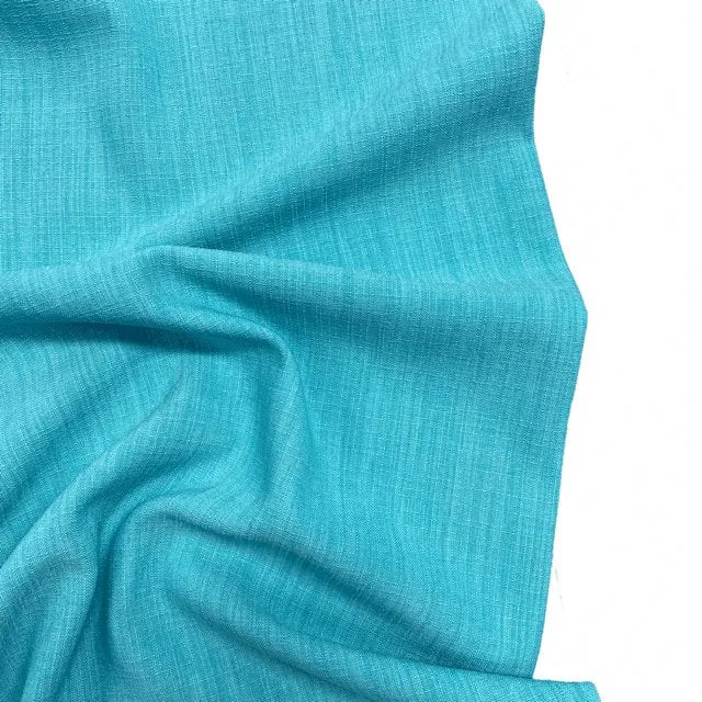 Textured Linen Look - Turquoise