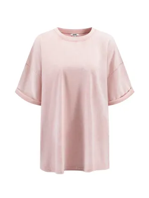 The Effortless Snow Washed Tee - Peach