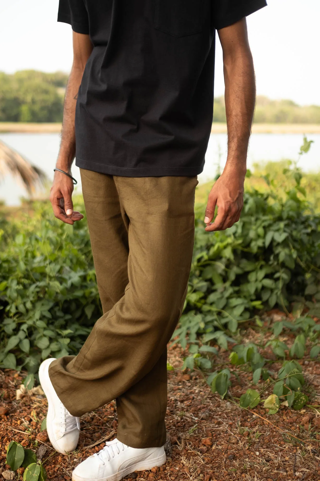 The Linen Pull-up Pants