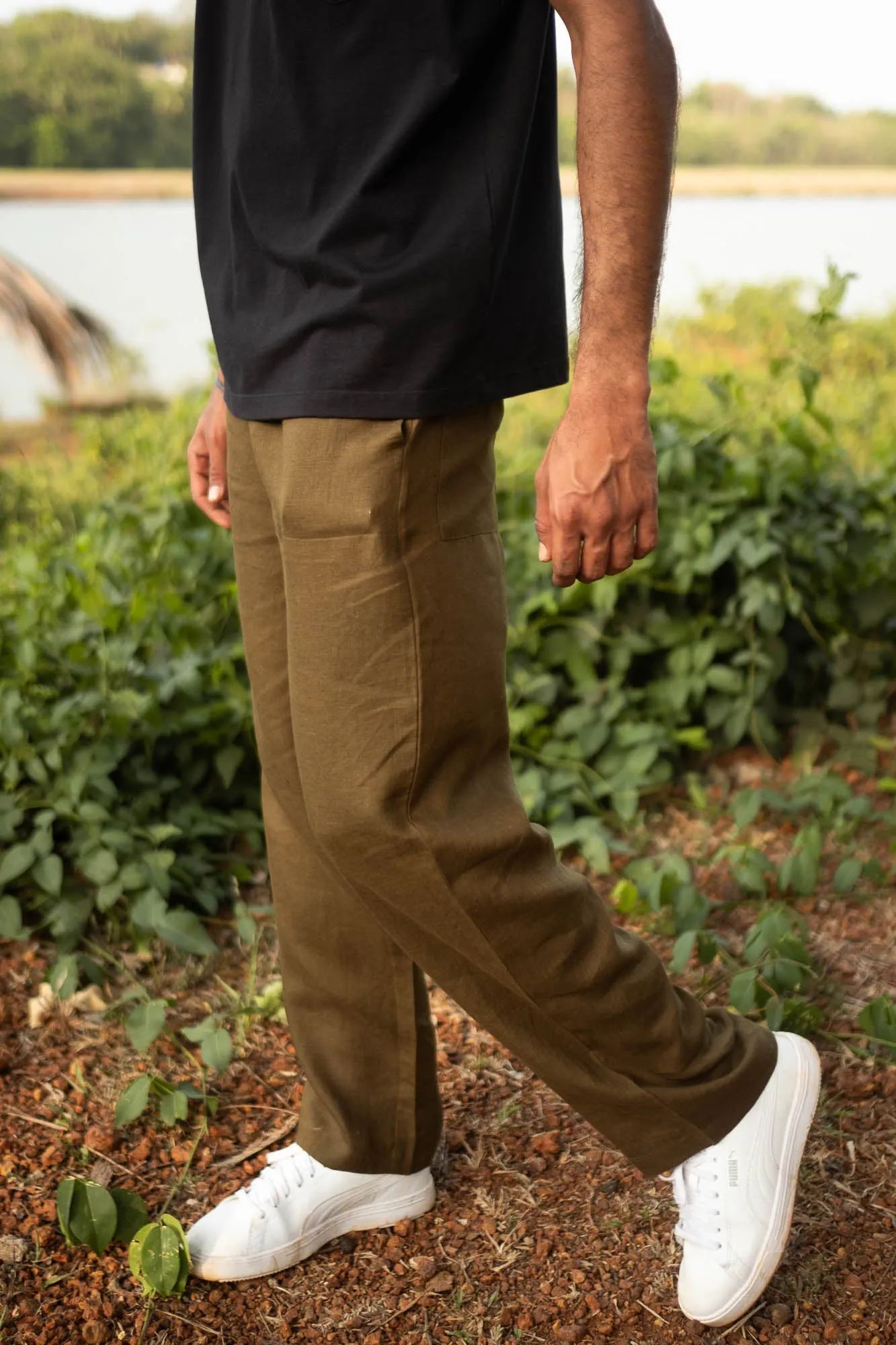 The Linen Pull-up Pants