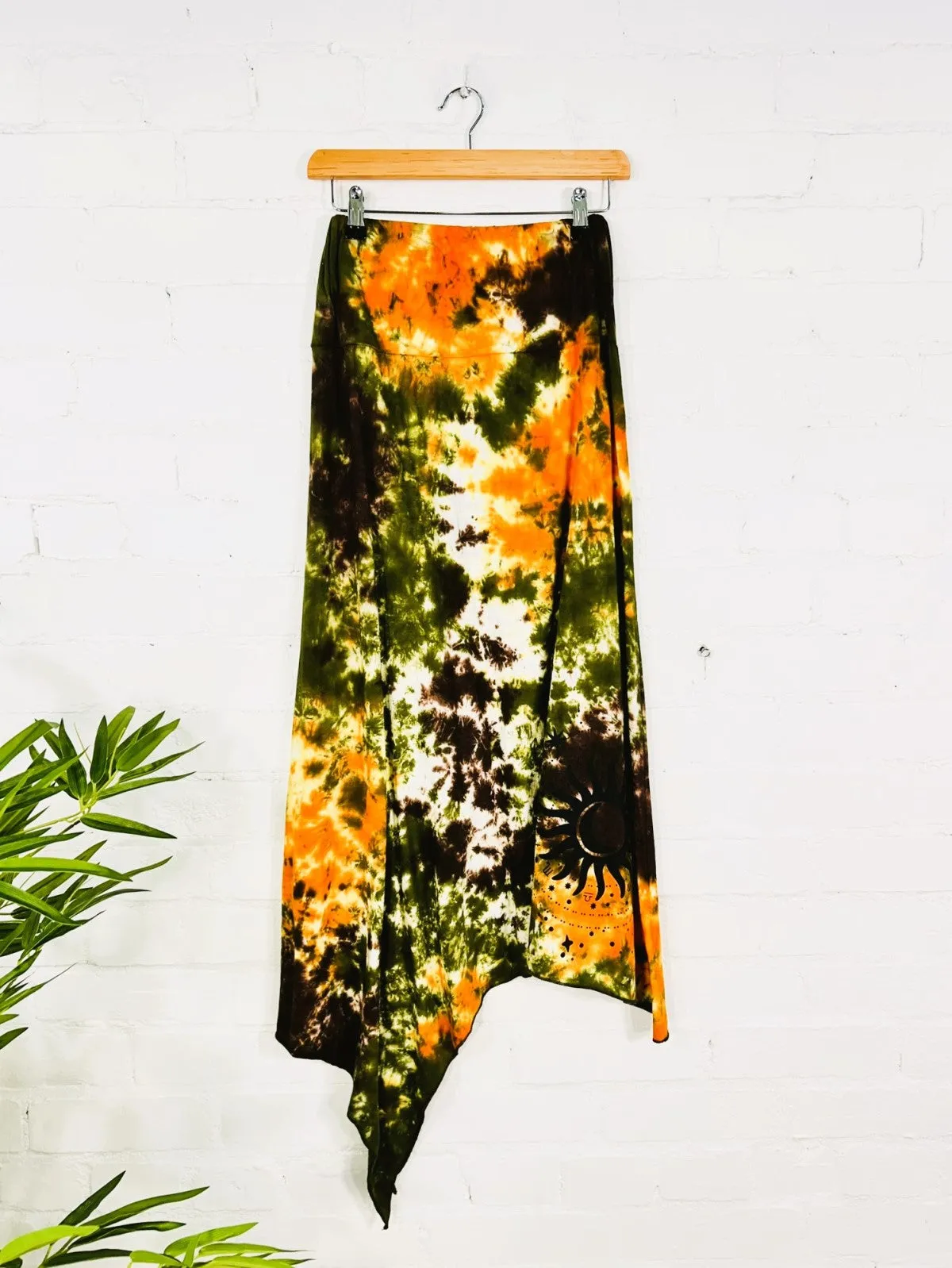 Tie Dye Midi Skirt