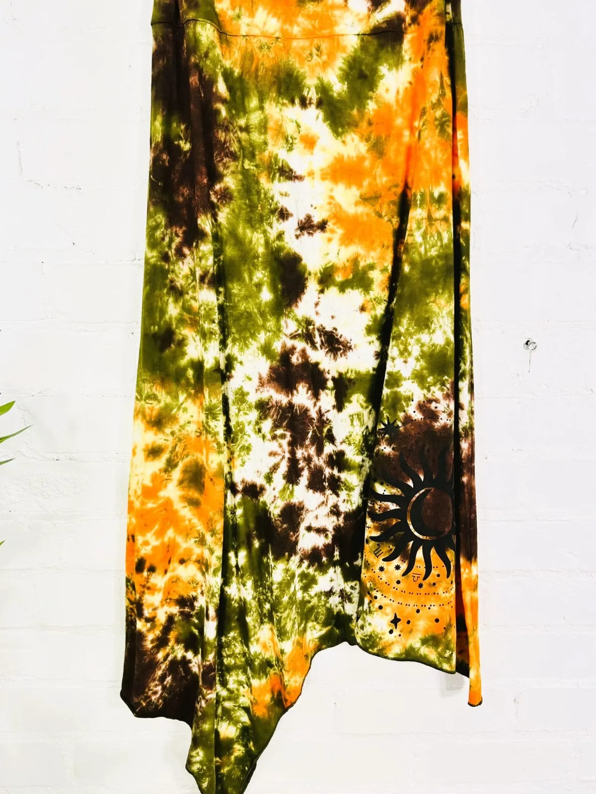 Tie Dye Midi Skirt