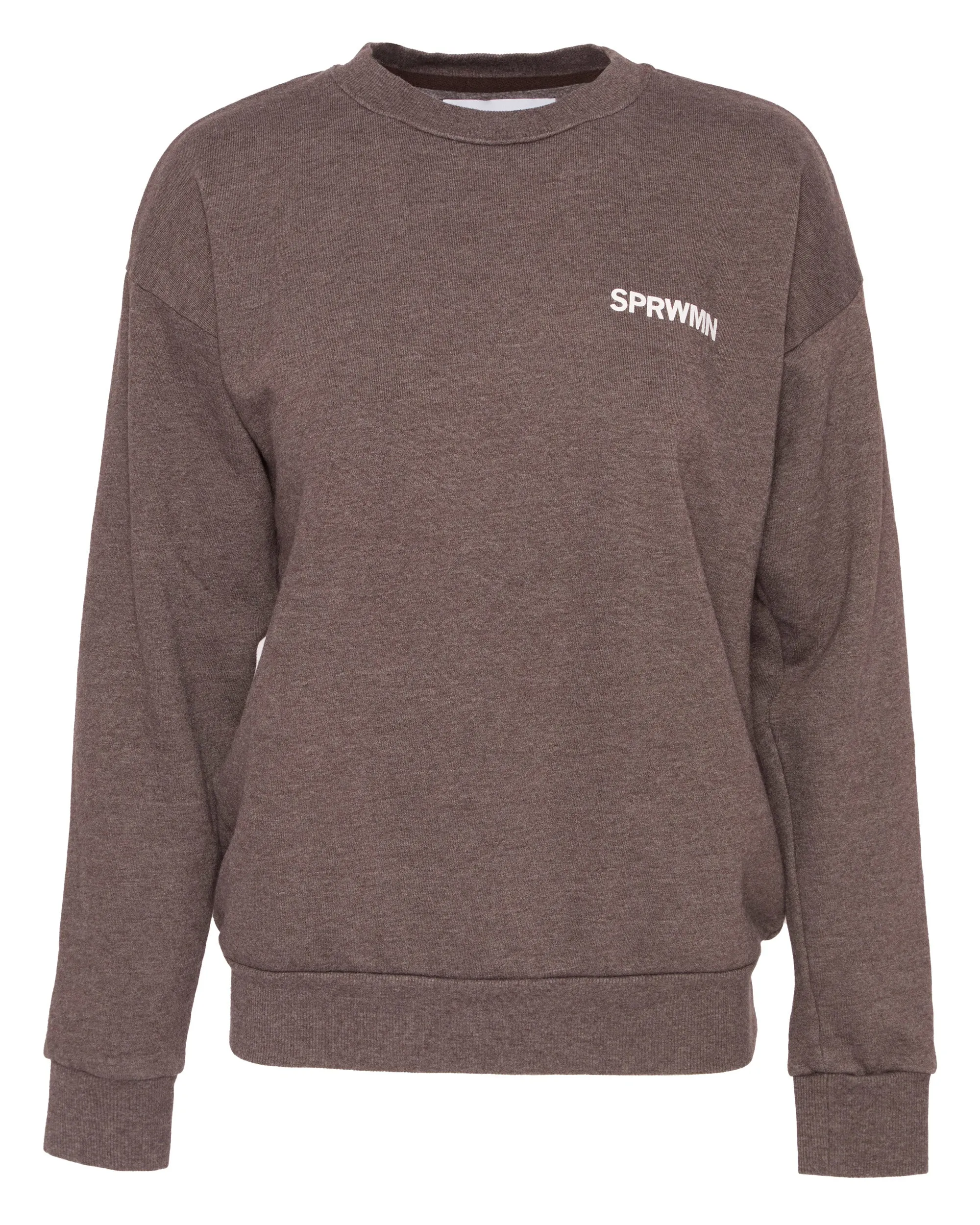 Tiny Logo Sweatshirt in Heathered Brown