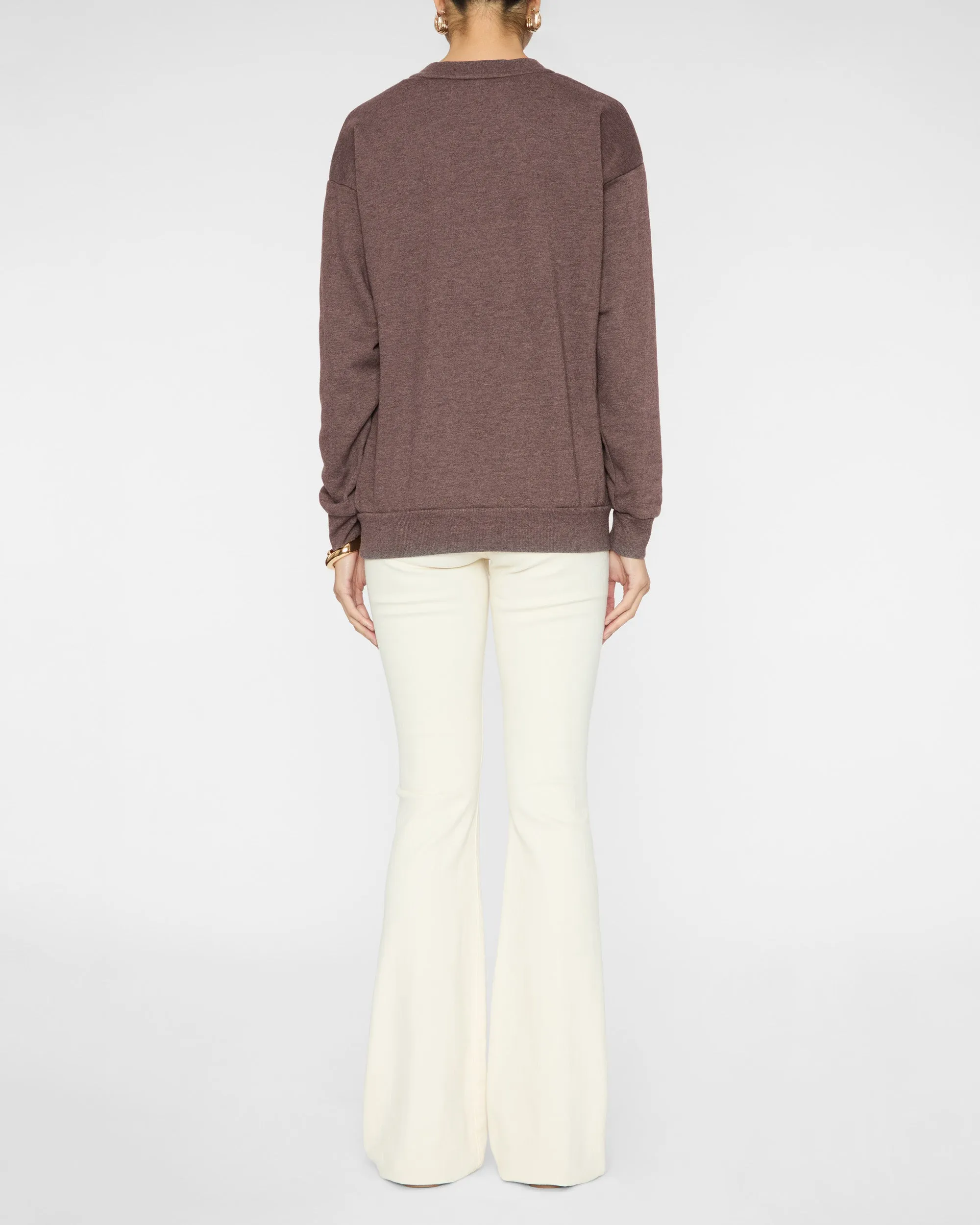 Tiny Logo Sweatshirt in Heathered Brown