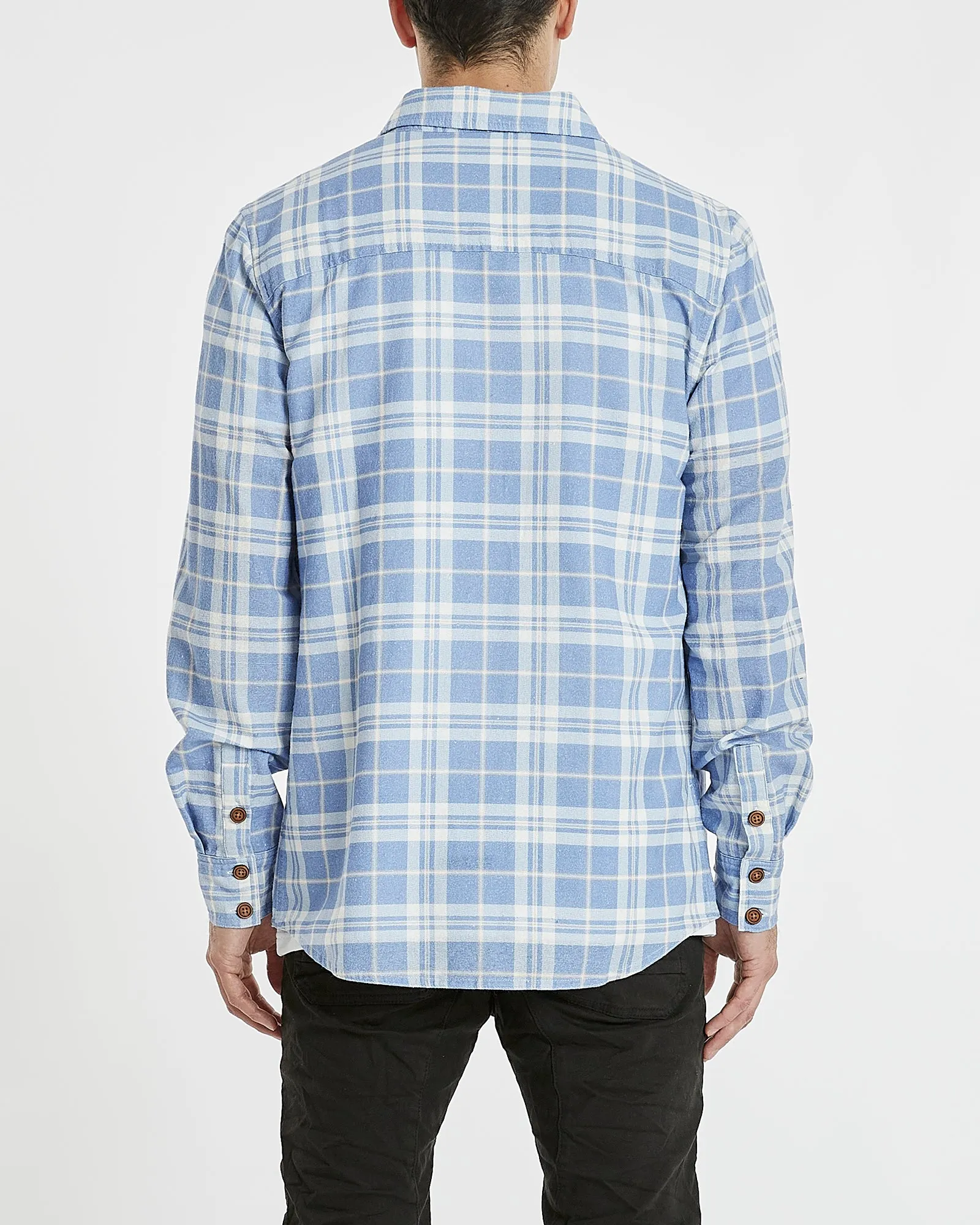 Trusted Casual Long Sleeve Shirt Blue/White Check