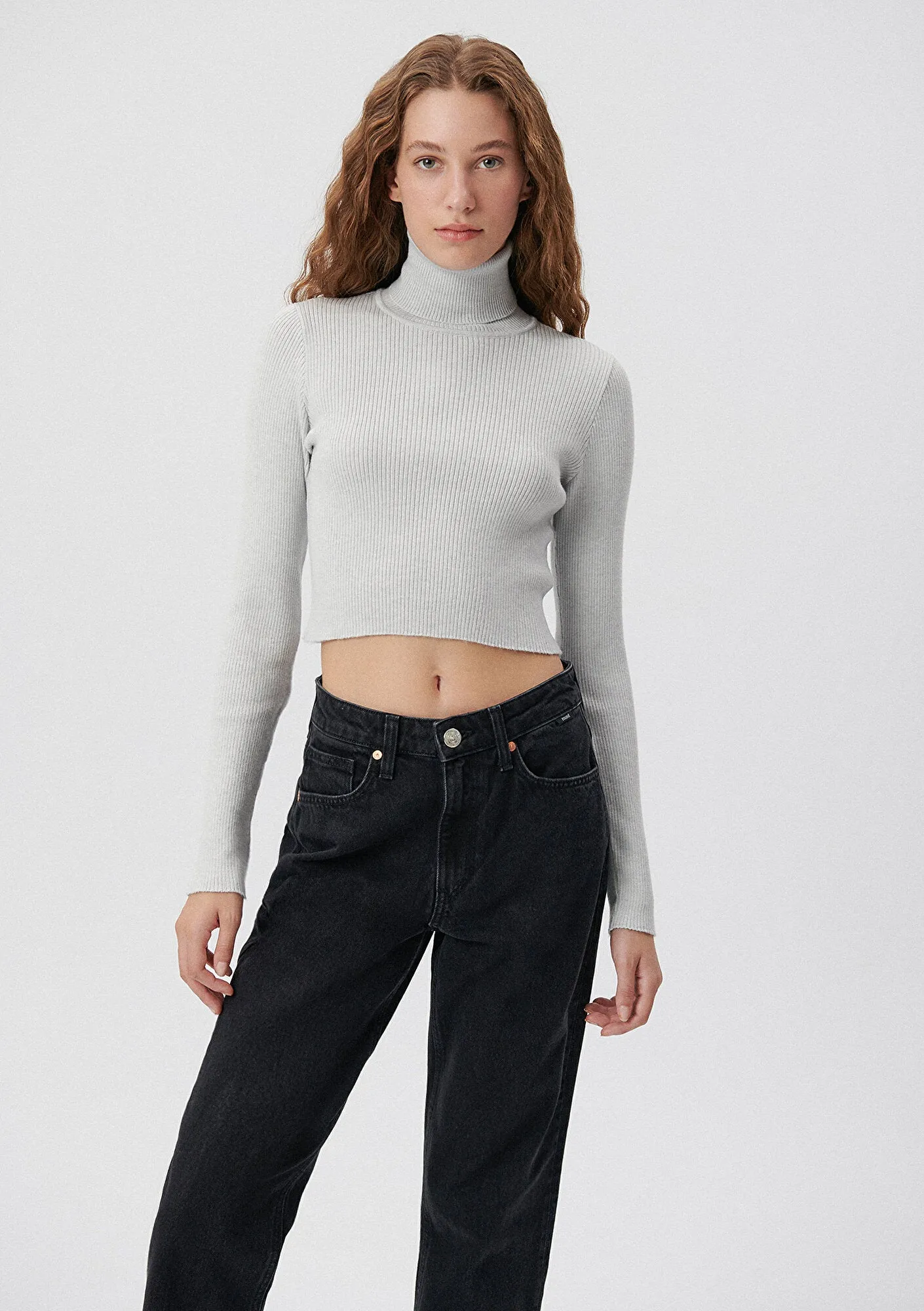 Turtleneck Grey Sweater