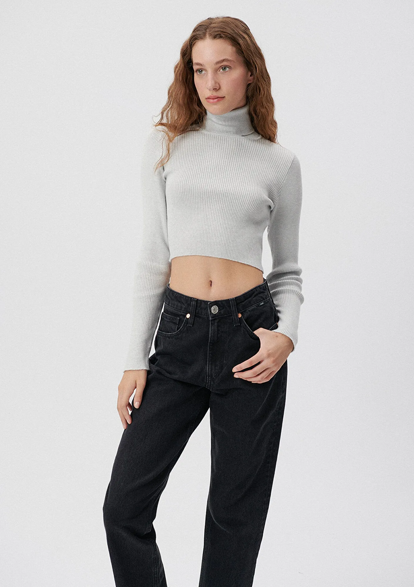 Turtleneck Grey Sweater