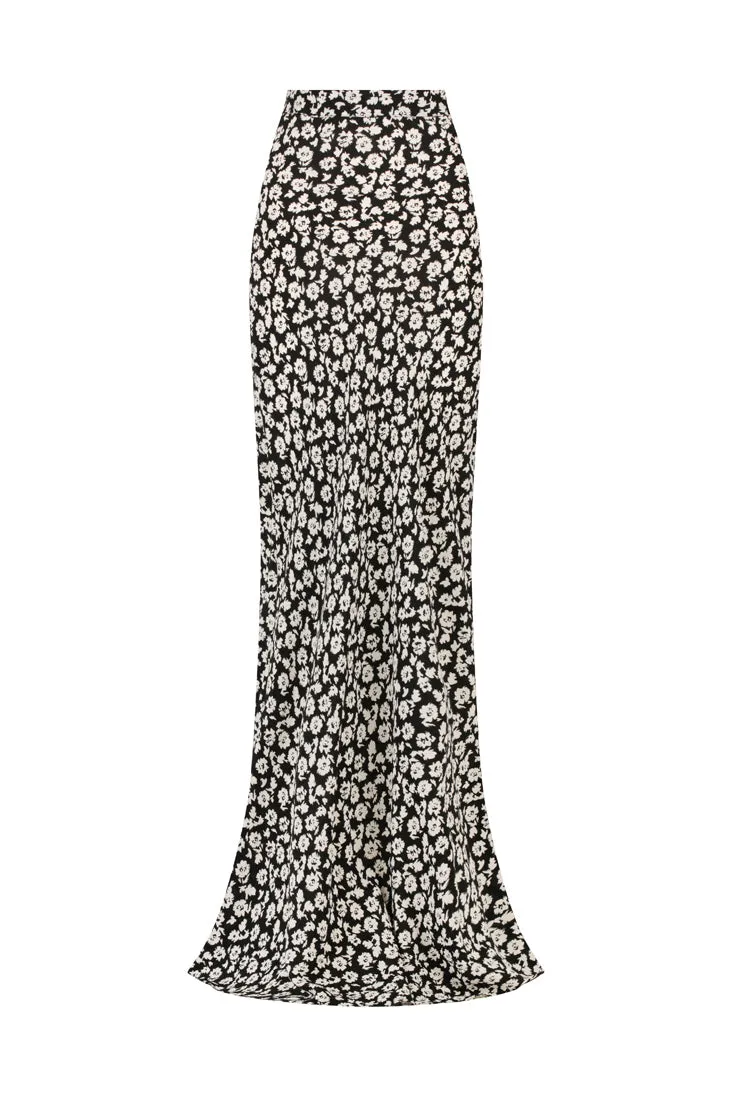 Turtleneck Top | High Waist Bias Maxi