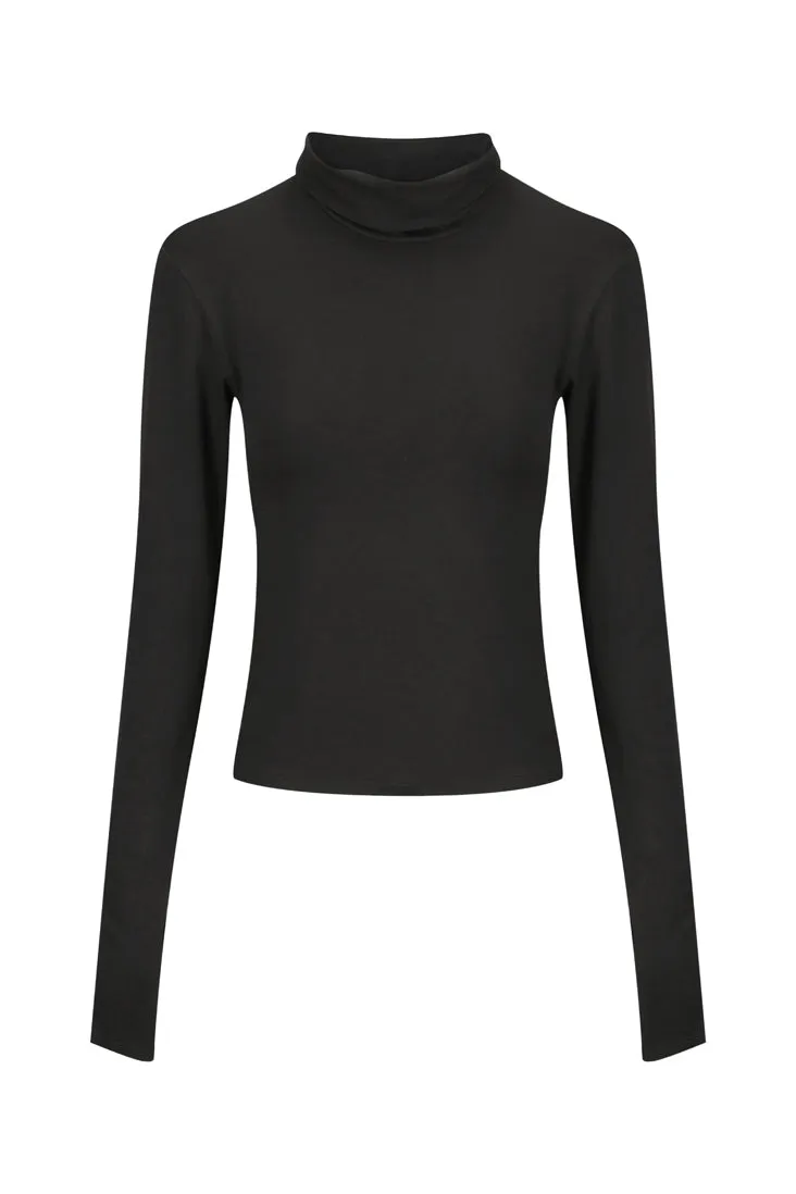 Turtleneck Top | High Waist Bias Maxi