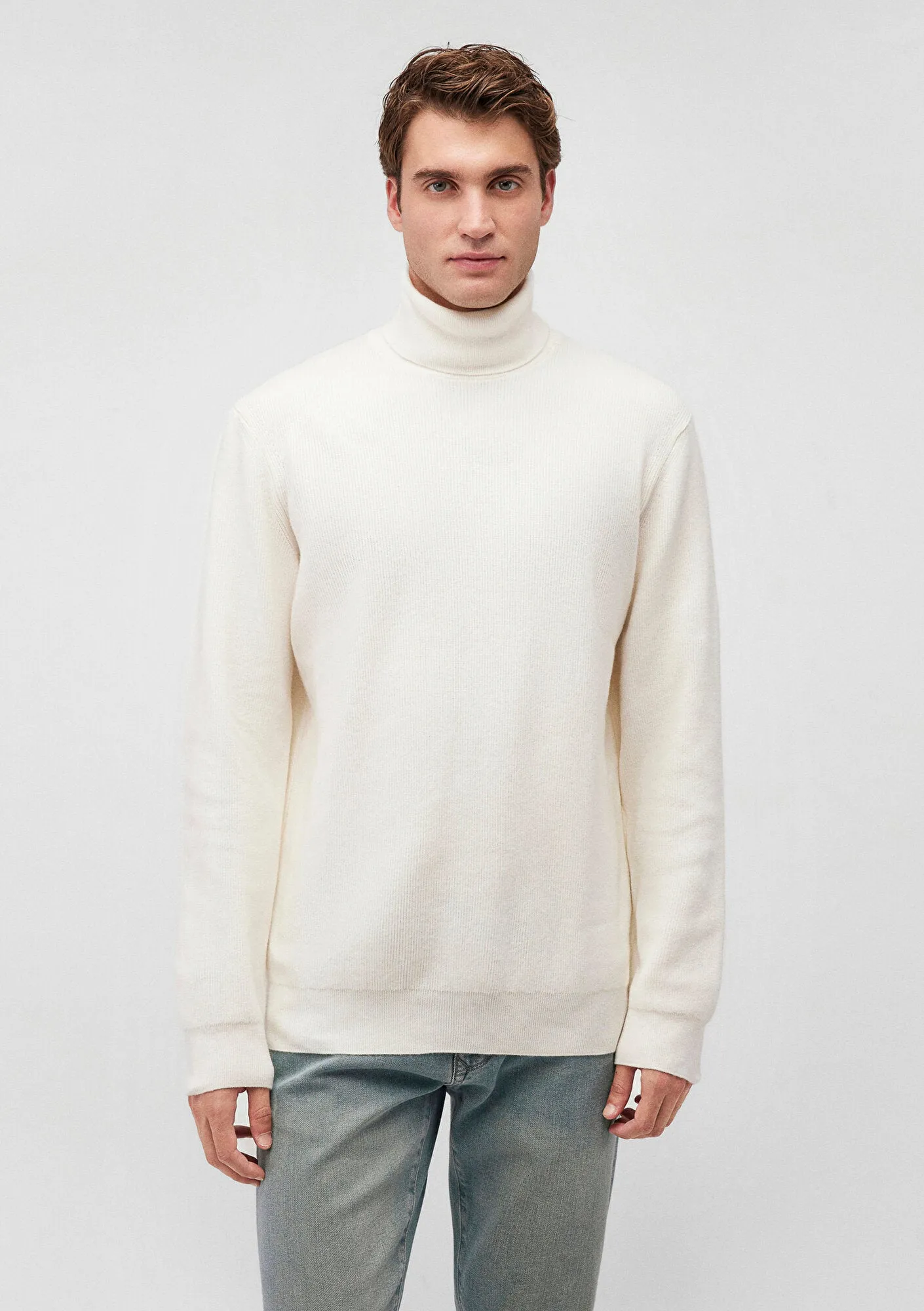 Turtleneck White Sweater