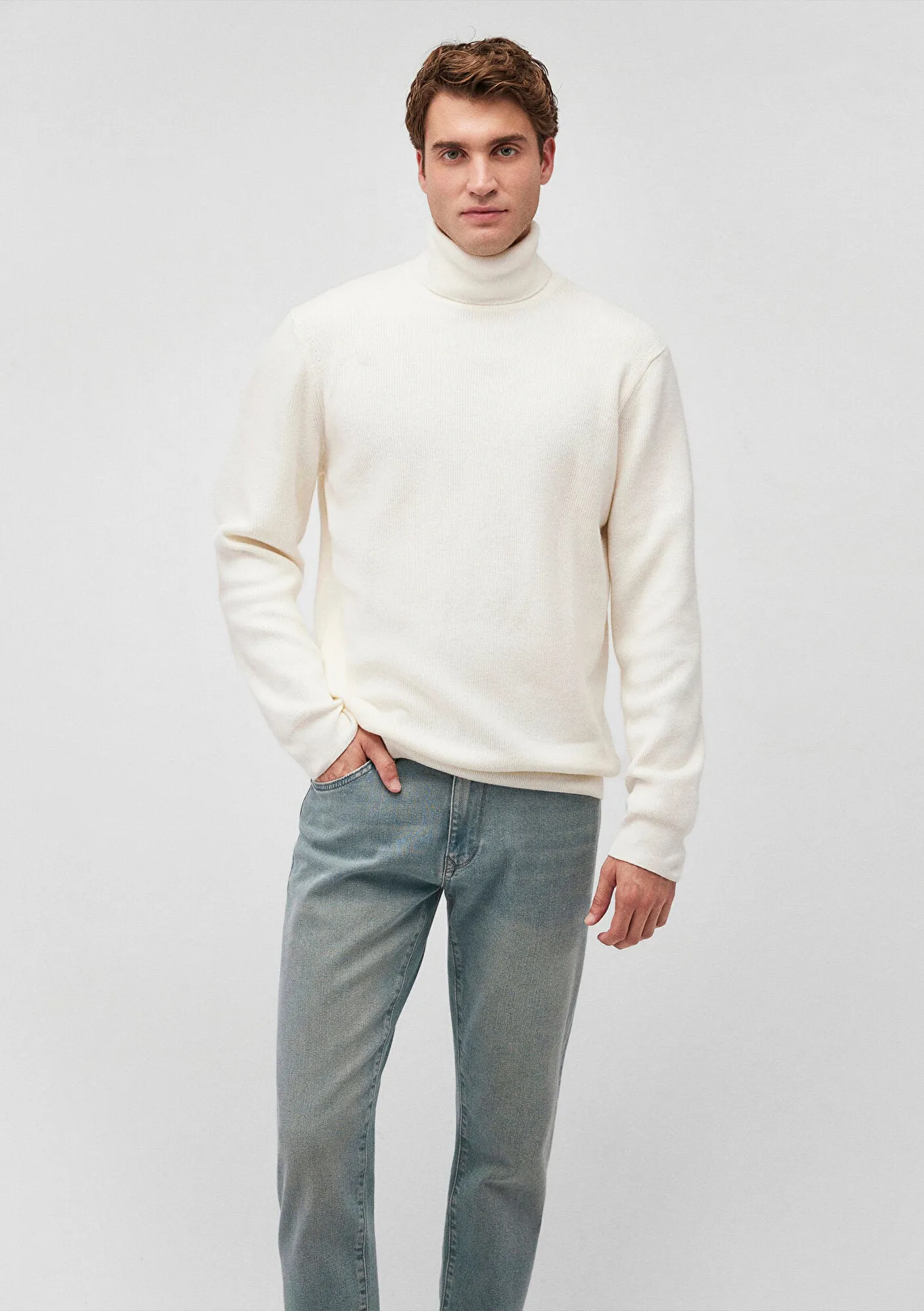 Turtleneck White Sweater