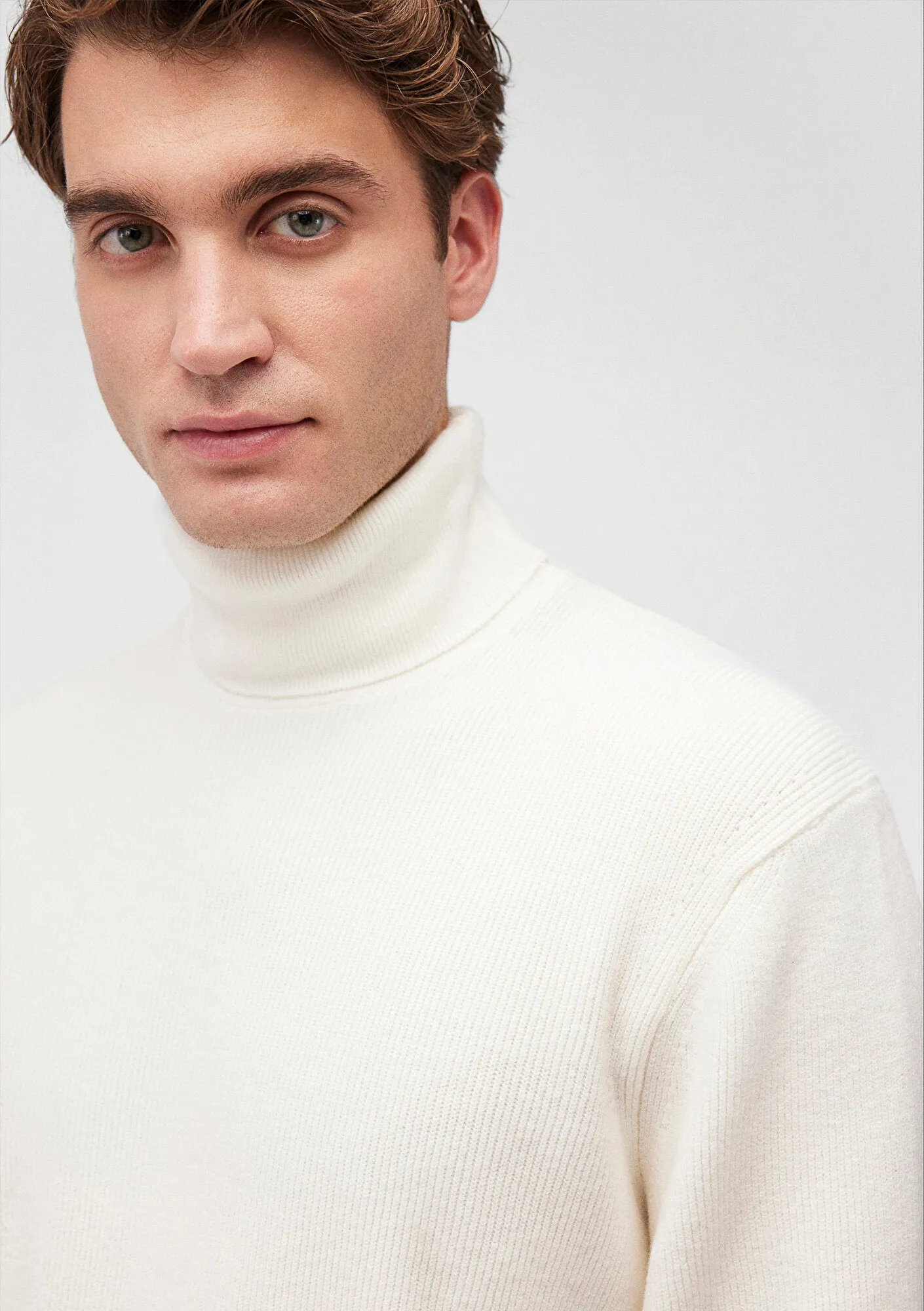 Turtleneck White Sweater