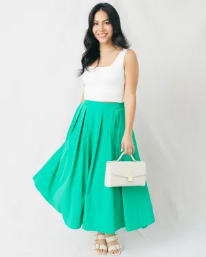Twirl Your Way High Waist Pleated Flowy Maxi Skirt