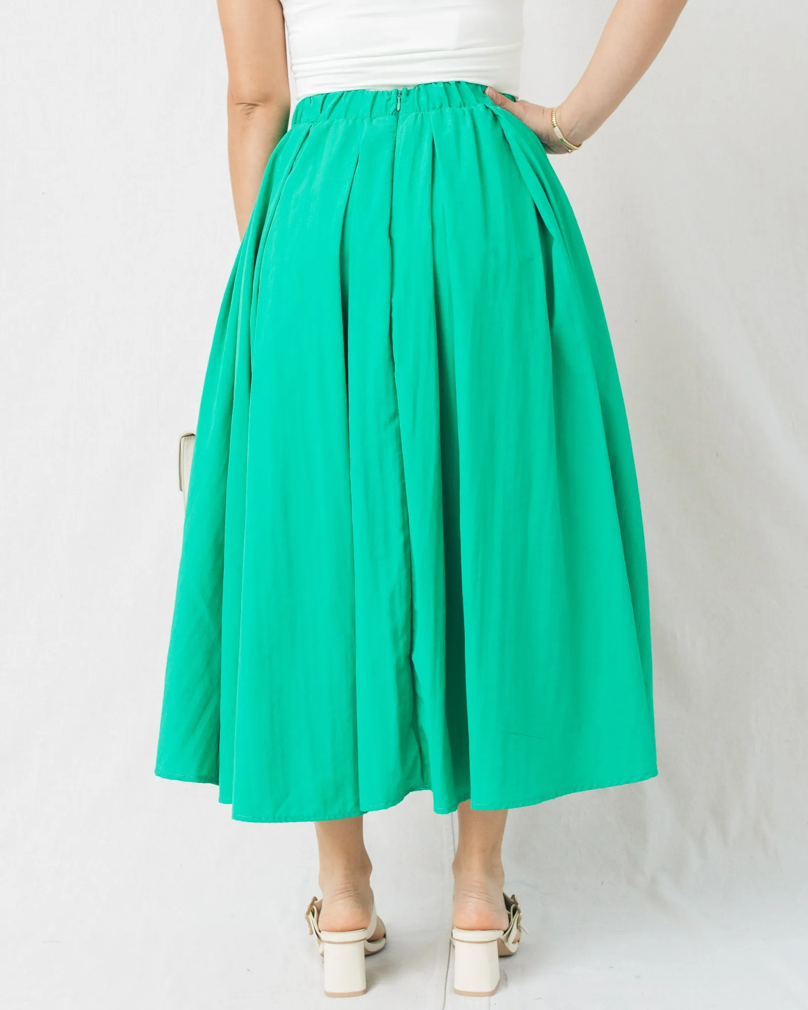 Twirl Your Way High Waist Pleated Flowy Maxi Skirt