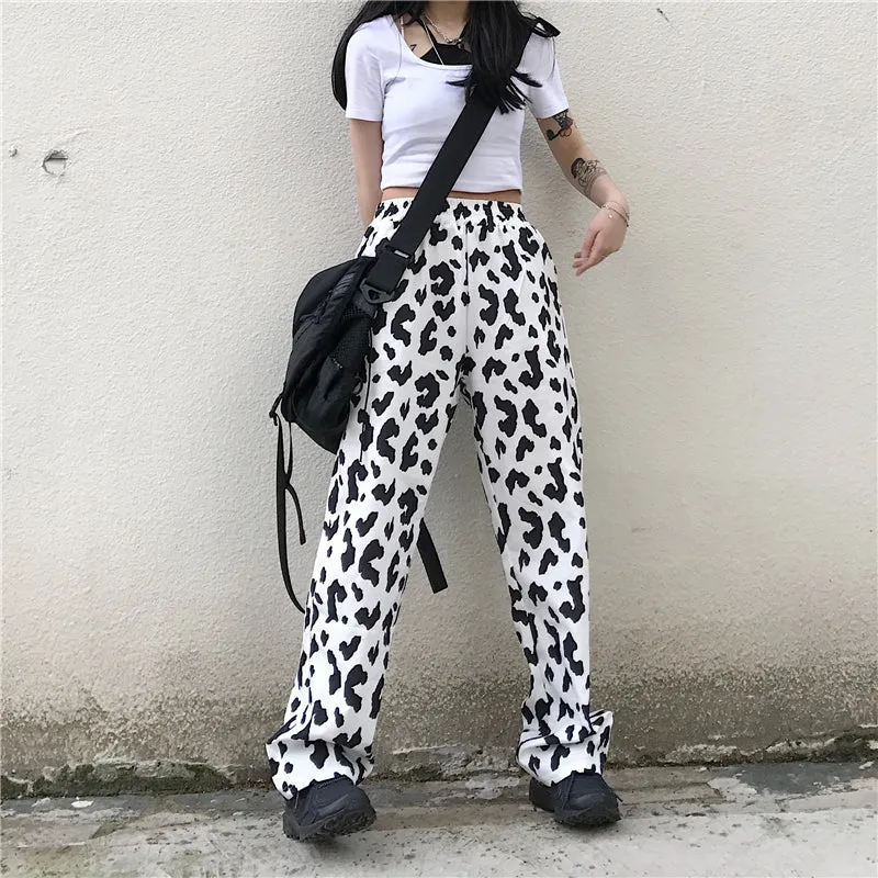 Ulzzang cow pants KF81523