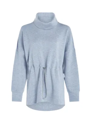 Varley Frey Sweat in Mid Blue Marl