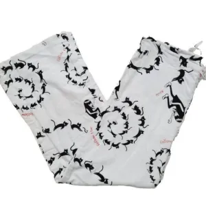 Vintage Emily the Strange Pajama Pants, White &amp; Black, Small