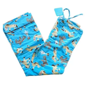 Vintage Paul Frank Pajama Pants, Longshot the Horse, Blue, Large