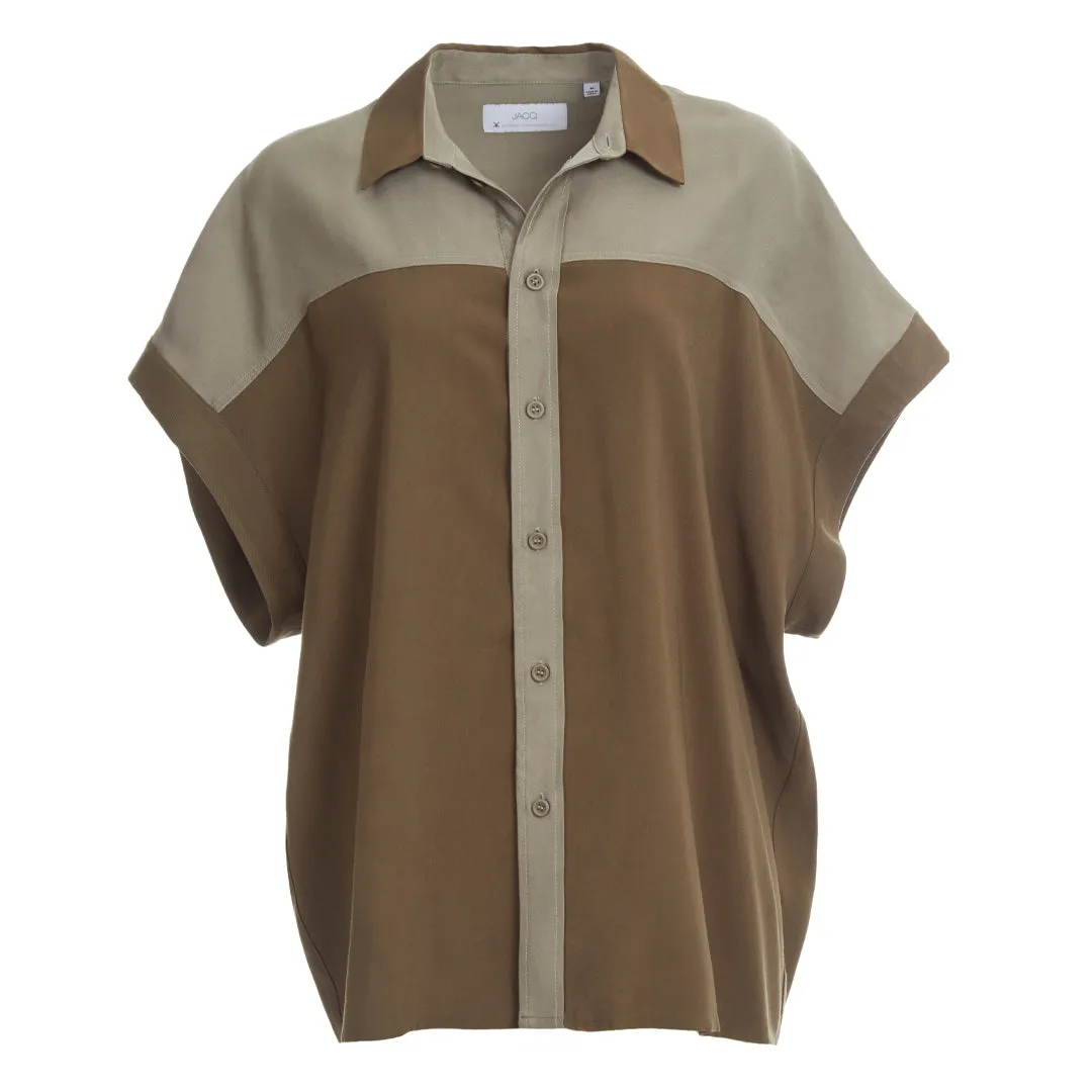 WALKER TOP OLIVE & TAUPE